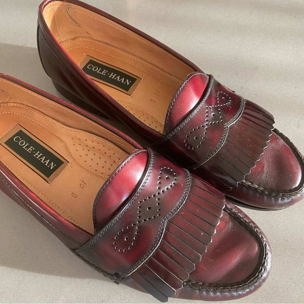 Cole Haan Goodyear Neolite Welted Kiltie Fringe Loafers Size 10 D Men